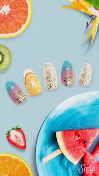 【ジューシーでぷっくり】3Dフルーツネイル