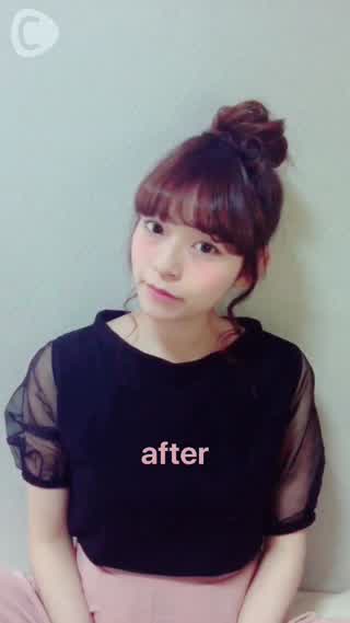 ピン1本でルーズかわいいお団子スタイル◎