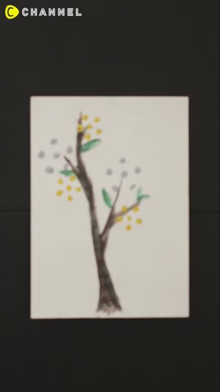 DIY Cherry Blossom Art with Recycled Bot