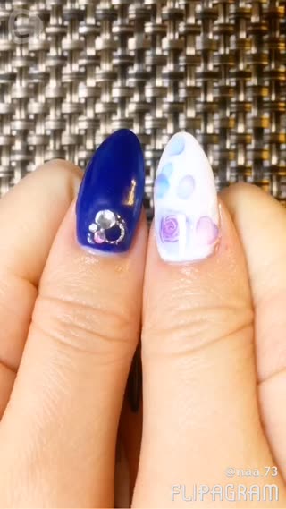 シールでカワイク♡自宅で簡単フラワーネイル