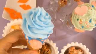 アイスクリーム風カップケーキ