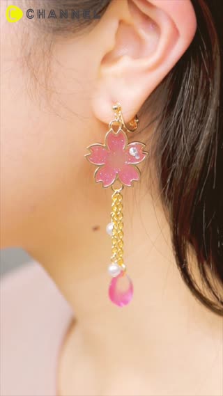 ต่างหูเรซิ่นซากุระ 