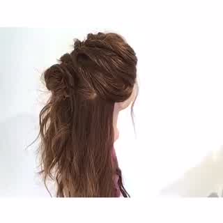 くるりんぱ3回で簡単に出来ちゃう！ハーフヘアアレンジ