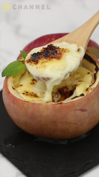 เสิร์ฟพุดดิ้งให้เก๋.ต้องทานในลูกแอปเปิ้ล