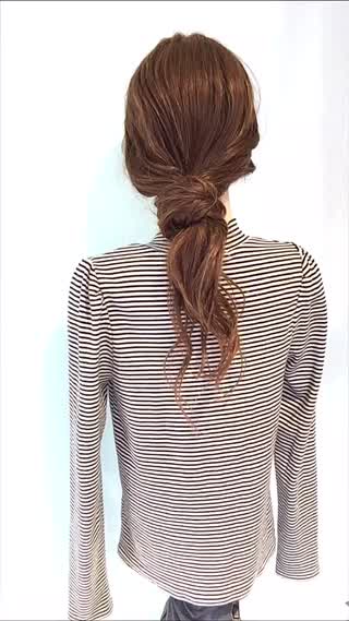 普通っぽく見せない‼️結び目大きくボリューミーに‼️不器用さん向けアレンジ‼️