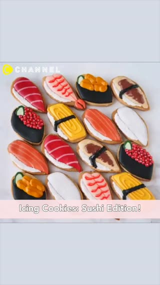 Icing Cookies: Sushi Edition!🍣