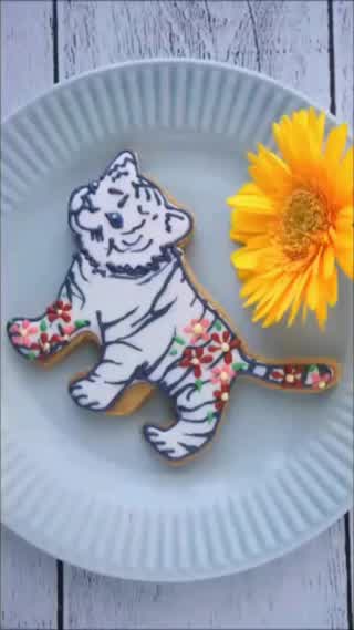 ホワイトタイガーの赤ちゃんクッキー♡