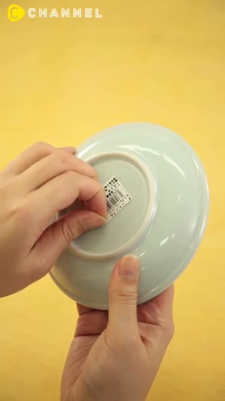 乾淨取下餐具上貼紙的密技！