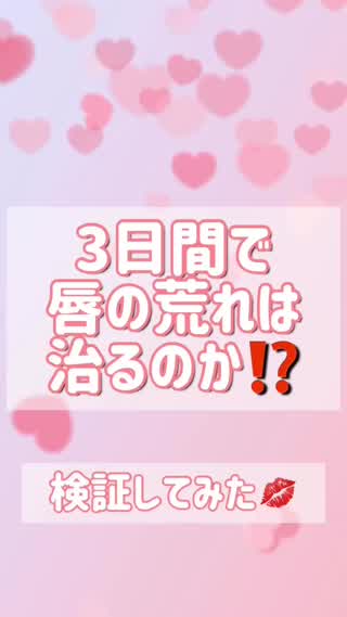 【検証してみた】 3日間で唇の荒れは治るのか⁉️BELL PALETTE