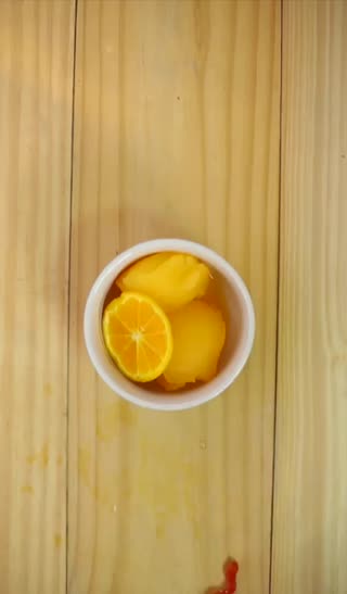 ไอศกรีมน้ำส้มเกล็ดหิมะ  ทำง่ายๆใน 5 นาที