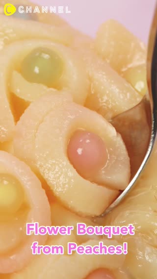 Flower Bouquet from Peaches!