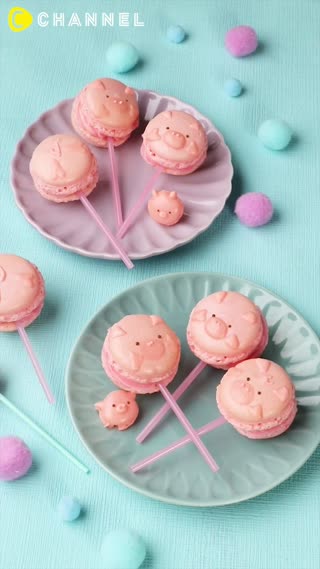 Little Pink Pig Macaroons ♡ 
