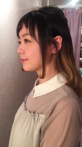 簡単ヘアアレンジ！ピン1本で作るハーフアップ