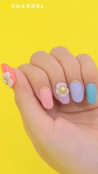 控えめインパクト♡３D大花ネイル