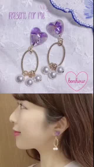 《diyレシピ》パールを集めたイヤリング「天使の待ち合わせ」