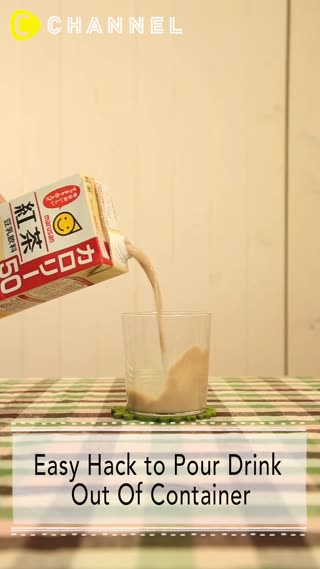 Easy Hack to Pour Drink Out Of Container