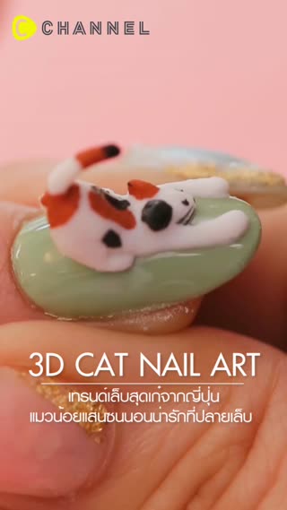 แมวน้อยแสนซนนอนน่ารักที่ปลายเล็บ 