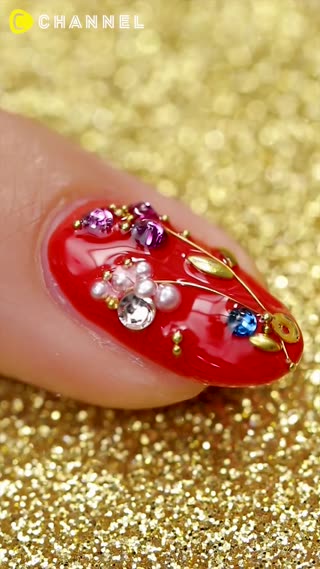 Elegant Floral Nails