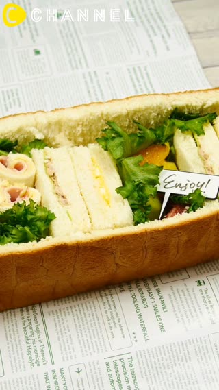 打開就大吃一驚！三明治塞滿滿的「麵包珠寶盒」