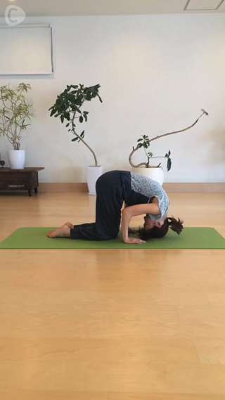 Yoga rabbit pose that will take away str