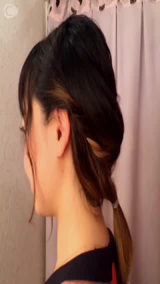 美容師直伝！ピンを使わない簡単ヘアアレンジ！ゆったり編み込みの後ろ結び♪