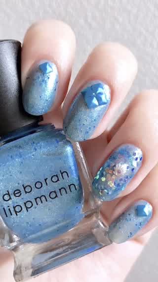 ダイソーホログラムにそのままイン⁉️マーメイドネイル