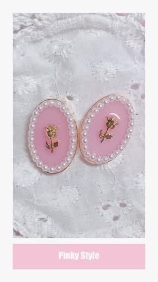 【レジンDIY】ミルキーピンクの囲みパールの