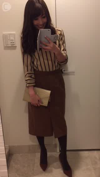 toccoのブラウスでオールブラウンコーデ