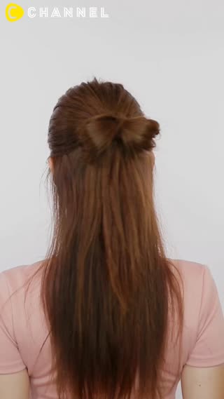 以頭髮完成♡緞帶髮型 不用髮飾♡