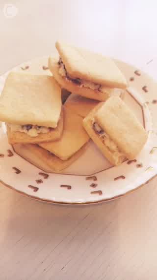 バレンタインにレーズンサンドをつくりました☆