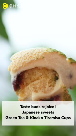Green Tea Kinako Tiramisu Cups