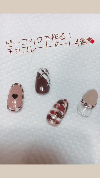 ピーコックで作る‼️チョコレートアート4選‼️