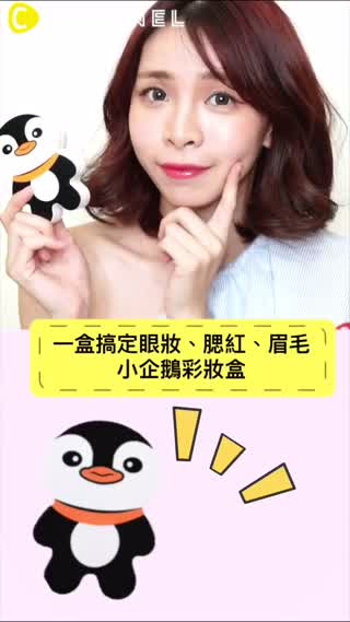 一盒搞定眼妝、眉毛、腮紅 《小企鵝彩妝盒》