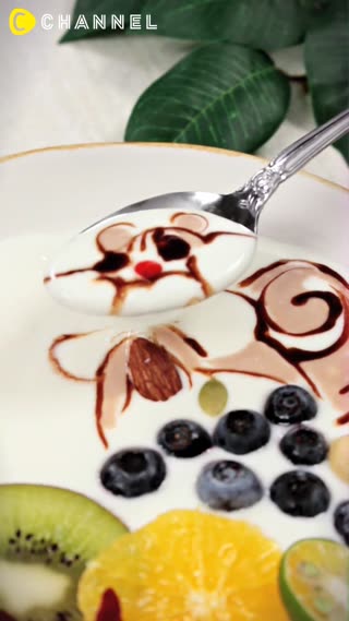 優格藝術畫「食慾之秋」！真的超可愛的