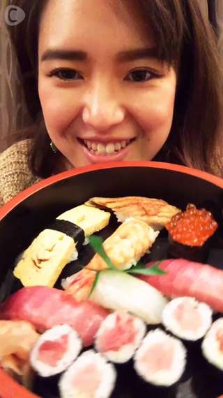 お〜いしい喜久鮨のお寿司をモグモグ食べちゃったぞ！！！！！