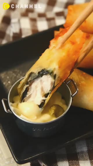 炸雞肉海苔起司捲