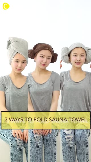 3 WAYS TO FOLD SAUNA TOWEL