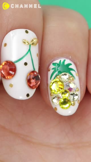 Wondrously Polished: Erin Condren Inspired - Pineapple Punch Nail Art
