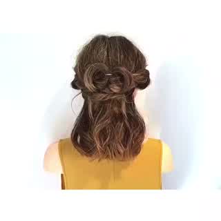 逆クルリンパがオシャレで可愛い‼️ボブの簡単ヘアアレンジ