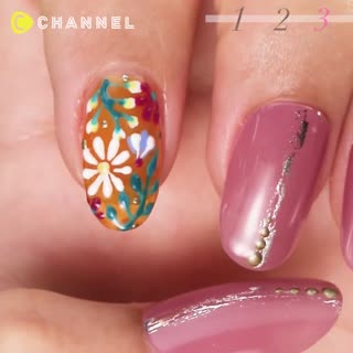 Airy Floral Nail Art ♡