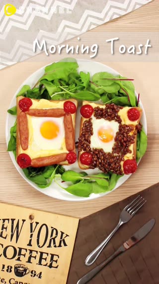 Morning Toast โทสต์ไส้กรอกไข่