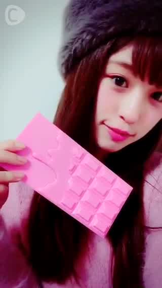 チョコレートのパレットを使ってPinkMake.｡oO