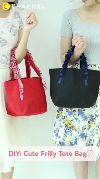 DIY: Cute Frilly Tote Bag♡