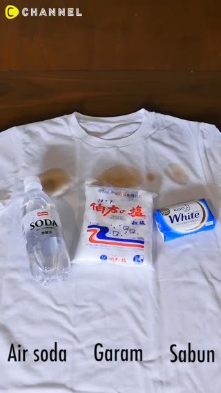 Eksperimen cara menghilangkan noda 