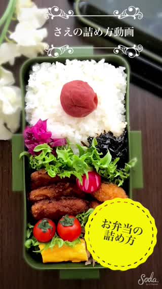 お弁当の詰め方 プラスチック弁当箱編2