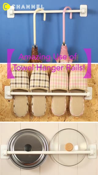 Amazing Use of Towel Hanger Rails!