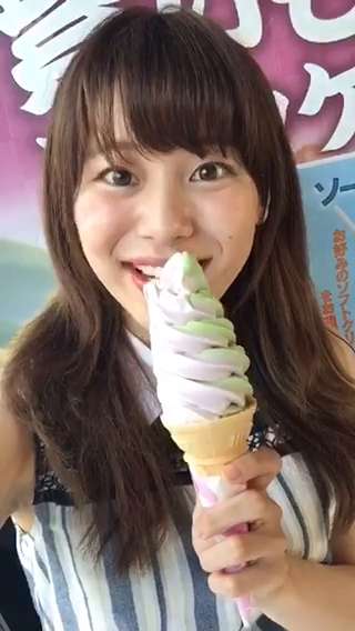 江ノ島散策のお供に♪【いも吉】目にも鮮やかなあじさいソフト