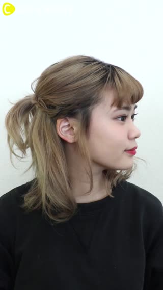 ハーフアップ逆りんぱ