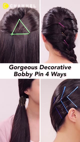 Gorgeous Decorative Bobby Pin 4 Ways C Channel