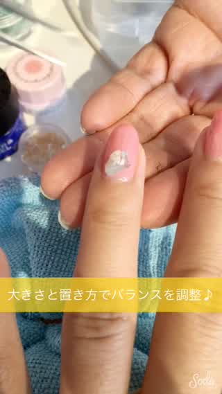 Howto簡単トレンド天然石ネイル